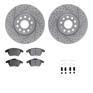 R1 Concepts WBUH1-74067 Brake Rotors - Carbon Coated - D/S W/ Optimum Oe Pads & Hdw